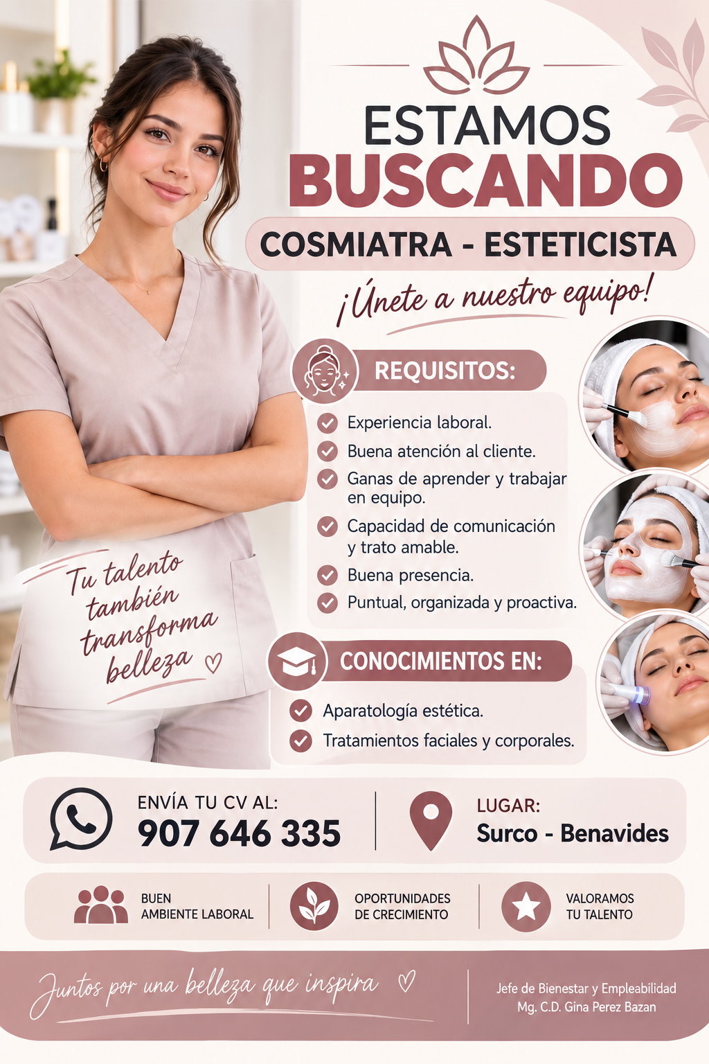 Oferta laboral Cosmética Dermatológica
